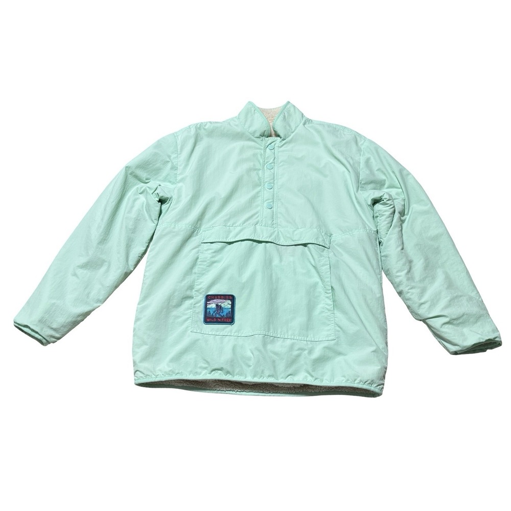 Chubbies‎ Beach Club Men's Reversible Fleece Pullover Size Medium 22 x 29